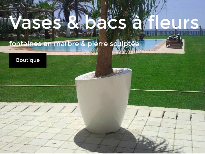 Vases & bacs à fleurs en Pierre Scultée