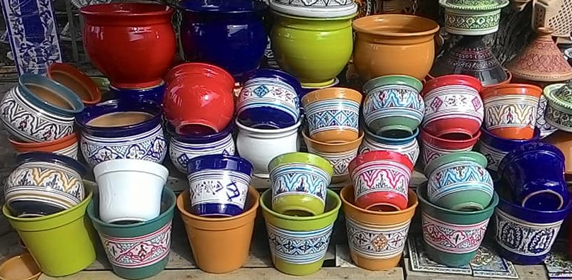 cache-pots décorées